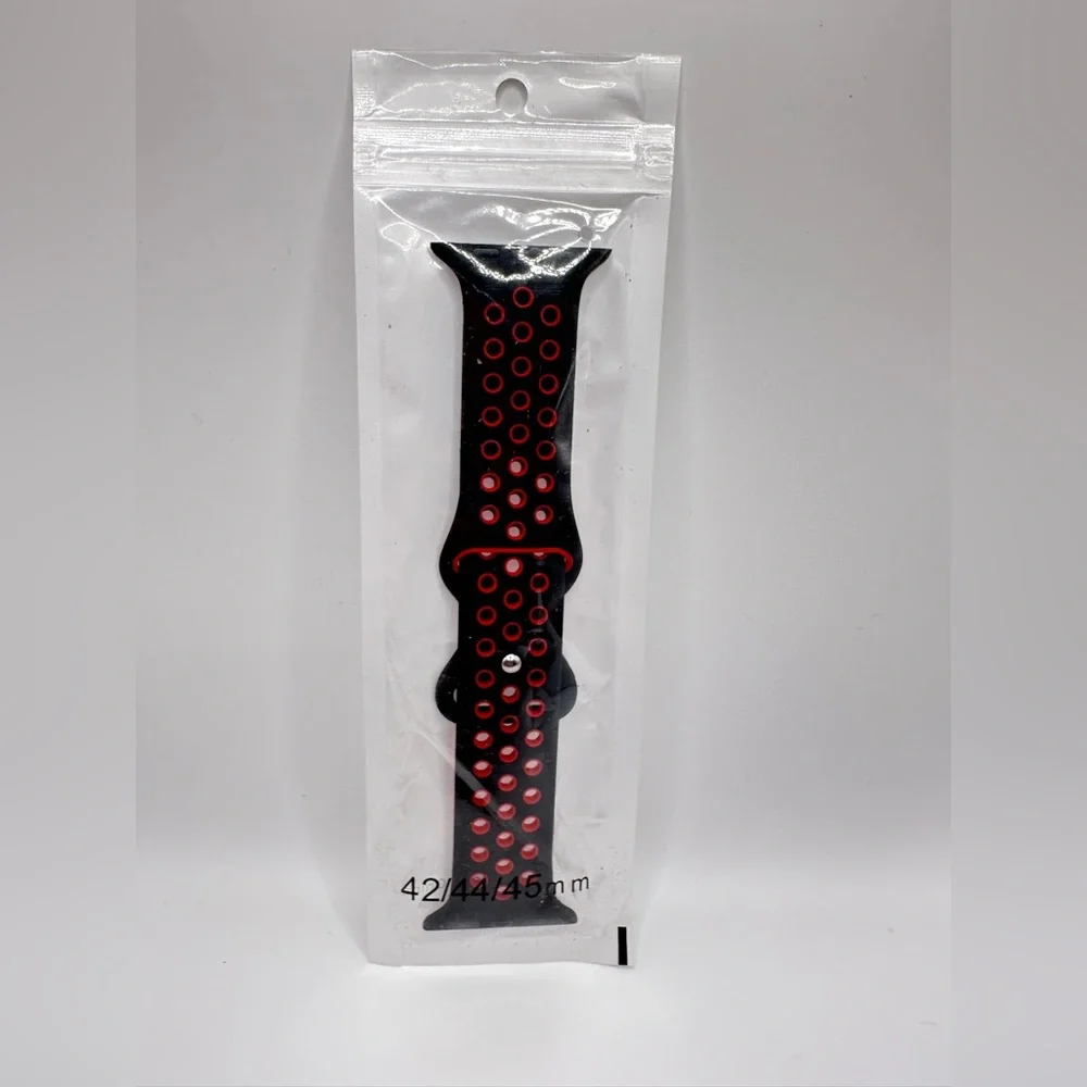 Black & Red Apple Watch Band - 42/44/45 mm